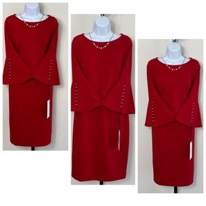 Calvin Klein Mid Dress/Flare sleeves w/Shelves NWT